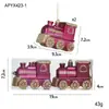 Juego de Adornos para Árbol de Navidad de Plástico Galvanizado Color Rojo Rosa, Múltiples Decoraciones Colgantes, Decoración Creativa para Crear Ambiente