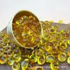 Cuenco del Tesoro de Citrino con Lingotes de Vidrio de Colores y Cacahuates en Amarillo Dorado, un Adorno para Atraer Riqueza para Escritorio del Hogar, Inauguración de Casa y Apertura de Negocio, Mayoreo