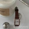 CALIFICAR reloj de pulsera cuadrado retro nicho estudiantes simples medieval romano pequeño marrón comercio exterior una generación de cabello