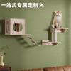 Gato pared gato marco de escalada pared montado árbol para gatos nido para gatos plataforma de salto integrada cápsula espacial no ocupa poste para gatos hamaca lugar