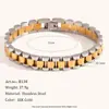 Pulsera de reloj estilo hip hop de gran venta, joyería de nicho, diseño de moda, acero inoxidable chapado en 18 quilates, accesorio punk de moda.