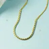 Collar de cadena simple y versátil para mujer, cadena fina, chapado en oro, individualista, para llevar en capas, diseño de nicho, cadena de hueso de serpiente, gargantilla con temperamento