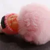 Llavero de muñeca linda durmiendo, lindo colgante de bola de pelo de bebé de dibujos animados, llavero de coche, adornos para bolsa, venta al por mayor