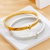 Pulsera Brillante en Forma de V Transfronteriza para Mujer, Moderna y Simple, Elegante Dorada, Pulsera con Hebilla Estilo Lujo Accesible, Pulsera Elegante