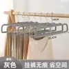 Organizador de cabideiro para calças flocado, cabide quadrado especial para calças, antiderrapante, multifuncional e economizador de espaço para uso doméstico