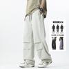 Pantalones Casuales Rectos Estilo Nuevo NASA2025 para Hombre High Street Americanos con Pliegues Pantalones Paracaidistas Capturados Pantalones Casuales para Hombre