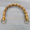 Accesorios para bolso estilo Chanel transfronterizos mango en forma de U de bambú real con hebilla cuadrada ancho interior 12 * 10 cm mango de bambú para bolso
