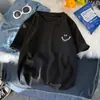 2025 Verão Novo Estilo Coreano Solto Bf Gola Redonda Manga Curta Camiseta Feminina Design Americano Marca Tendência Top Desenho Animado Ins