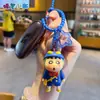 Chaveiro Pingente Autêntico Desenho Animado Shin-Chan Super-Homem Dinâmico Carro Chaveiro Boneca Fofa para Bolsa Decoração