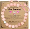 Regalo de Cumpleaños Infantil Cebra Rosa Transfronterizo Pulsera de Amor de Acero Inoxidable Ágata Imperial Pulsera de Cruz Ajustable