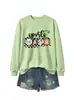 Mama esportiva Amazon eBay loja independente moletom feminino novo com gola redonda e mangas compridas moderno e estiloso