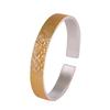 Produto Autêntico de Prata: Pulseira Flor de Peônia Enriquecida com Ouro Método Antigo Prata Pura 999.9, Nova Moda Estilo Chinês Pulseira Aberta de Luxo Leve