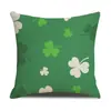 Europa y América. Funda de almohada de lino con estampado de dibujos animados del Día de San Patricio Amazon al por mayor para dormitorio, sala de estar, cojines de sofá
