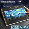 Caneta Marcadora Desenho Especial Cartoon A4 Livro de Desenho Espessado Anime Livro Desenhado à Mão Atacado Caderno de Esboço