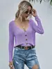 Comércio Exterior Europeu e Americano Amazon AliExpress eBay Suéter Cardigan Simples de Comprimento Médio Feminino Malha Jaqueta Gola V