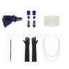 Cross Border 1920s Gatsby Masquerade Smoke Bar Pulseira Pérola Colar Festa Terno Chapéus Brincos Luvas