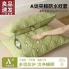 Fundas de almohada resistentes al aceite, juego de dos, fundas protectoras para almohadas, lavables a máquina, para uso doméstico, fundas de almohada acolchadas anti-saliva para adultos
