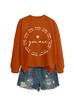 Sudadera de Amazon para Mujer con Estampado de Letras Casual para Otoño e Invierno, Cuello Redondo, Manga Larga, Muy Resistente y Sorprendente