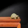 Pieza de Mano de Tortuga de Dinero Tallada en Sándalo Verde, Pieza de Juguete, Decoración para el Hogar, Adorno de Feng Shui, Regalo