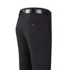 Pantalones gruesos para hombre, de corte recto y holgado, para otoño e invierno, diseñados para hombres de mediana edad, resistentes a las arrugas, no requieren planchado, de cintura alta, elásticos y adecuados para un estilo business casual.