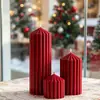 Velas Aromáticas Rayadas Borgoña Personalizadas, Luz de Mesa Creativa con Fragancia para Bodas, Regalo de Alta Gama para Niñas