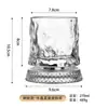 Copo de uísque de cristal giratório em formato de estrela, um design elegante e luxuoso com base de cristal, perfeito para aliviar o estresse e apreciar destilados.