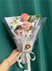 Campanas de viento hechas a mano, creativas y caseras, hechas con palos trenzados, tulipán tejido con flores, paquete de material para el Día de San Valentín para novia