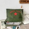 Mochila del Ejército Rojo, diseñada para servir al pueblo, una gran herramienta de aprendizaje, bolso cruzado, estilo vintage, mochila Verde Liberación, material de lona, diseño de cinco estrellas, mochila Lei Feng