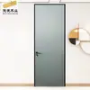 Puerta Invisible Elevada Fabricante de Nanjing Marco Estrecho de Aluminio Madera Personalizada Puerta de Madera Maciza Sin Marco Minimalista Se Puede Personalizar Según los Planos
