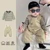 Conjunto de Primavera y Otoño para Bebé, Conjunto de Dos Piezas con Tirantes, Pantalones de Tirantes Estilosos Estilo Coreano para Exteriores para Niños y Niñas