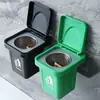 Lixeira Criativa de Parede Cinzeiro Doméstico Personalidade Criativa Banheiro Vaso Sanitário Sala de Estar Anti-Moscas com Tampa Avançada