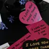 Tanabata Día de San Valentín Día de la Madre MOM tarjeta acrílica para pastel MOM Te amo Tarjeta decorativa para pastel del Día de la Madre