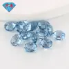 Huagang Gema Redonda 106 # Espinela Azul Claro Doble Cara de Tortuga, Espinela Sintética Azul Claro al por Mayor, Se Puede Montar con Cera.