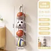Bolsa colgante para almacenar balones de baloncesto, montable en pared, para uso doméstico, organizador de balones de fútbol para colgar en la puerta, soporte para balones, almacenamiento de muñecas, un artículo imprescindible para organizar juguetes