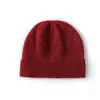 Cachemira Otoño/Invierno 2026 Nuevo Sombrero de Punto de Color Sólido de Alta Gama para Mujer, Cálido para Exteriores, de Moda, de Peso Pesado, con Ala