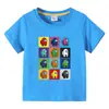 Ropa infantil transfronteriza 2023, camiseta de manga corta de verano para niños, camiseta básica de dibujos animados para niños y niñas, camiseta de media manga para bebé, marea superior