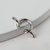 E5051 K-Style Plata Esterlina S925 Clip Asimétrico para la Oreja para Mujer Estilo Cool Versátil Moderno Clip para la Oreja Sin Perforación