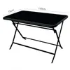 Mesa Dobrável Externa Pequeno Apartamento Simples Comer Mesa de Jantar para Casa Cadeiras Mesa Portátil para Barraca Mesa Redonda Quadrada de Vidro