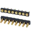 Conector Pogopin Pin de Antena con Resorte Chapado en Oro con Agujero para Pin Parche de Soldadura Lateral Cable de Soldadura para Carga Pin Plano