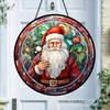 Adornos navideños transfronterizos, colgante de acrílico, árbol de Navidad, patrón de muñeco de nieve anciano, artesanías de impresión, colgante para el hogar