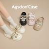 Zuecos Augu Shiden de Suela Gruesa para Mujer 2026 Nuevo Verano Lindos y Divertidos Pantuflas Casuales con Cordones para Interiores y Exteriores
