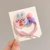 Venta al por mayor de fábrica Cintas para el pelo de niños Cuerdas para el pelo de bebé con forma de estrella de cinco puntas Dulces Alta elasticidad Bandas de goma duraderas Cuerdas para el pelo con cuentas de dibujos animados