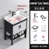 Mueble de lavabo de pie combinación pequeño espacio apartamento aluminio gabinete de baño lavabo tocador de baño simple
