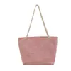 Bolsa de Ombro de Corda de Tecido de Nylon Xadrez Simples e Moderna de Verão de Grande Capacidade Estilo Coreano para Mulheres