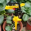 Aspersor de Enchufe de Plástico Ajustable Aspersor Giratorio de 360 Grados Aspersor de Césped de Balancín para Cultivar Verduras y Flores