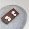 Pendientes irregulares en forma de abanico para mujer, estilo sencillo y frío, combinables con todo, chapados en plata S925, estilo Ins, exquisitos y modernos.