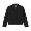 Jaqueta de terno estilo americano retrô com ombros acolchoados, design de nicho moderno masculino, jaqueta curta casual de zíper de alta qualidade, moderna