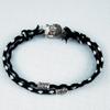 Pulseira de Algodão e Linho Cor Cabeça de Buda Estilo Clássico Moda Meninas Europeias e Americanas Tecida Preta Pulseira Masculina e Feminina