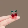Pinza para el Cabello de Cereza Estilo Coreano para Mujer, Lindo Clip para Flequillo Lateral, Pinza Realista de Garra de Fruta, Accesorio para el Cabello con Diseño Único