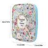 Amazon Herramienta de Ganchillo Bolsa de Cosméticos Tejido Impreso Set de Agujas para Suéter de Ganchillo DIY Bolsa de Ganchillo Floral